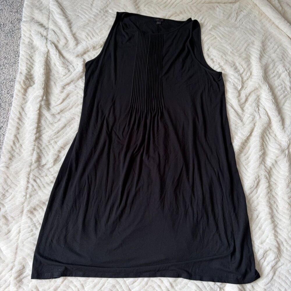 J.Jill Black Pintuck Sleeveless Knee Length Dress Size XL